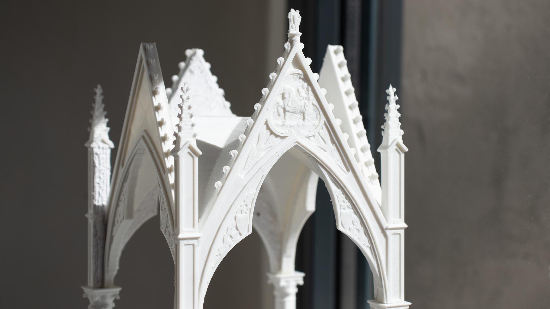Dettaglio del modello ricostruttivo di Santa Croce